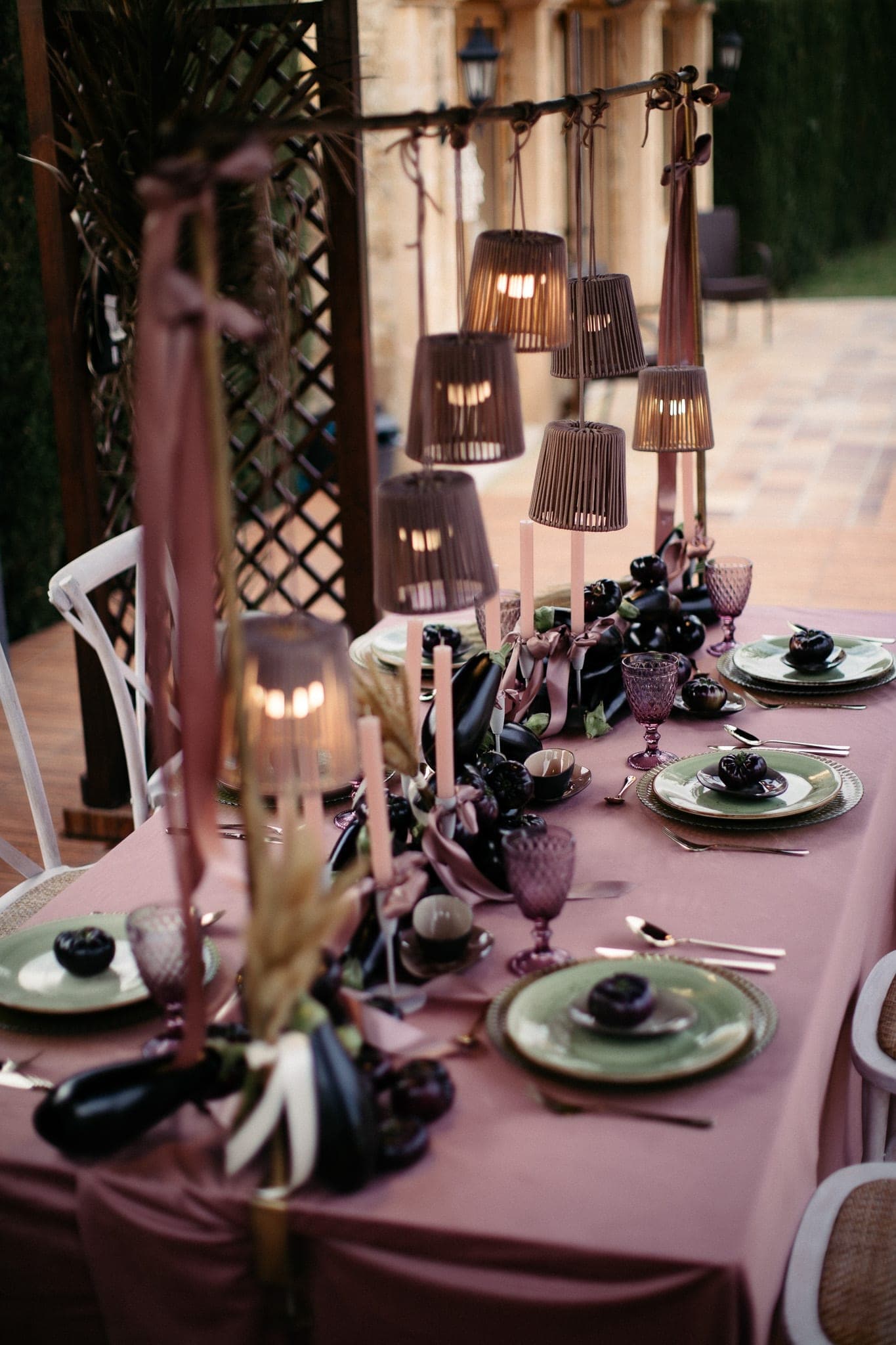 Elegantes Tischdesign bei einer Hochzeit auf Mallorca
